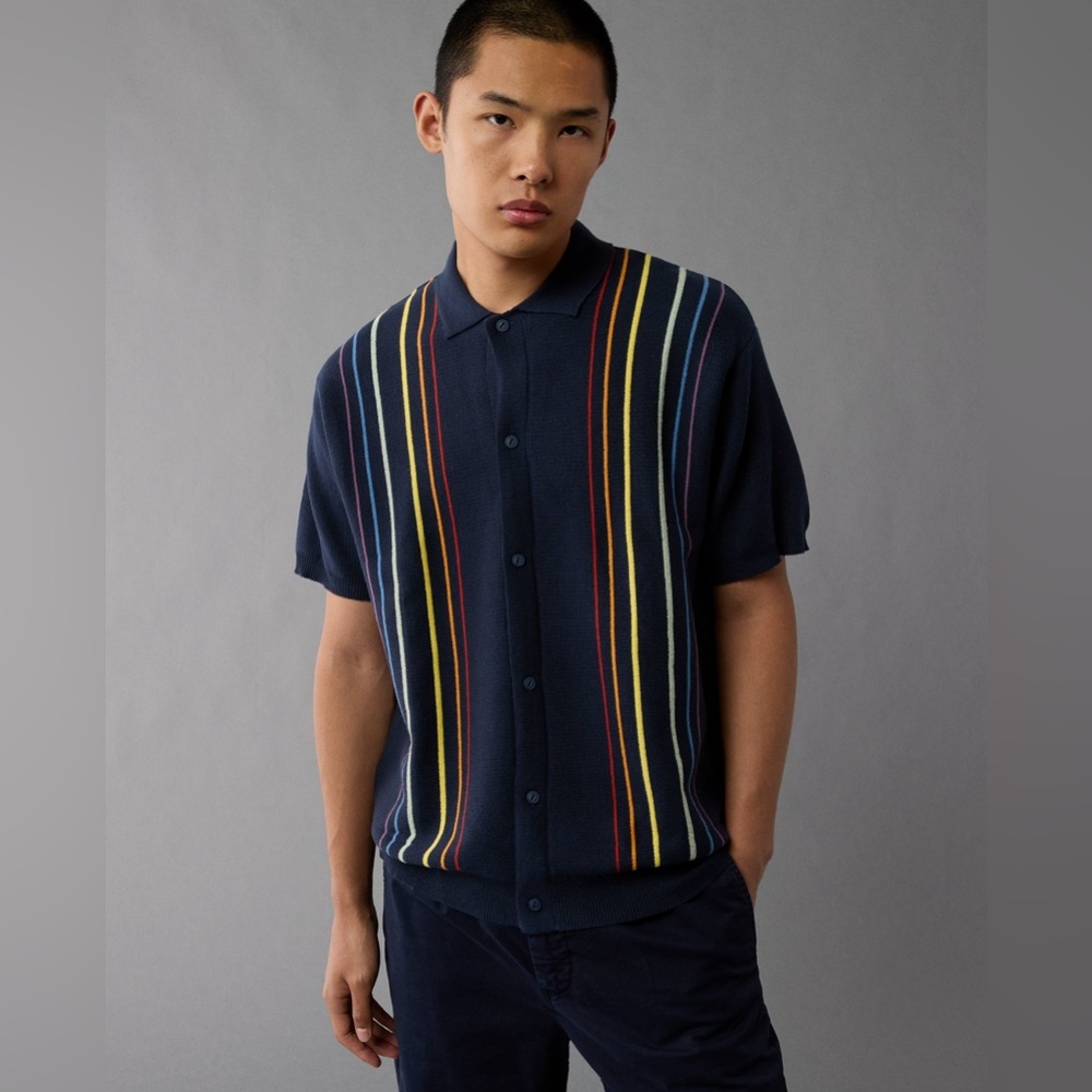 American Eagle Pride Buttondown Polo Shirt